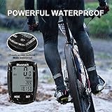 Fahrradcomputer, Blusmart Fahrradtacho wasserdichte Radcomputer automatische Wake-up LCD-Hintergrundbeleuchtung Motion Sensor Temperaturanzeige  14 Funktionen - 7