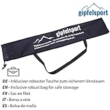 gipfelsport Wanderstöcke I Teleskop Trekkingstöcke mit Tasche I schwarz, leicht, verstellbar I für Damen und Herren - 5