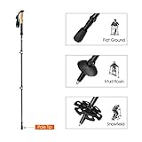 ENKEEO Trekkingstöcke Wanderstöcke verstellbare Teleskopstöcke für Trekking und Wanderungen, 65cm- 135cm,1 Paar - 4