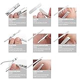 Maniküreset Foraco 18-Teilig Edelstahl Nagelset mit Leder Etui Nagelknipser Set für Nagelpflege Pediküre Und Manikür - 6