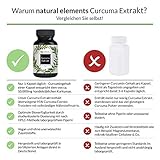 Curcuma Extrakt Kapseln - Vergleichssieger 2018* - Curcumingehalt EINER Kapsel entspricht dem von ca. 10.000mg Kurkuma - Hochdosiert aus 95% Extrakt - Laborgeprüft und hergestellt in Deutschland - 3