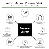 Curcuma Extrakt Kapseln - Vergleichssieger 2018* - Curcumingehalt EINER Kapsel entspricht dem von ca. 10.000mg Kurkuma - Hochdosiert aus 95% Extrakt - Laborgeprüft und hergestellt in Deutschland - 5