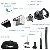 Handstaubsauger, Hikeren Akku Staubsauger Kabellos 12V 2400mAh Lithum-ion Akku Staubsauger 30Min Betriebsdauer, Nass & Trocken Funktion，5000 Saugkraft Autosauger Edelstahl Filter für Haus Auto - 9