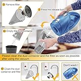 Handstaubsauger,9000PA/120W Autostaubsauger Nass&Trocken,68 dB Geräuscharm Kabellos Staubsauger mit Zwei-Stufen-Filtersystem,Akkustaubsauger mit 2600mAh Lithum-ion Akku Schnelles Aufladen Tech - 4