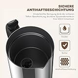 Milchaufschäumer VAVA 240ml 500W Elektrischer Flüssigkeitsaufheizer Milchschäumer mit Funktionen für Heiße und kalte Milch Geräuschloser Betrieb, Antihaftbeschichtung - 5