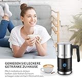 ISILER Milchaufschäumer, 500W Automatischer Milk Frother zur Zubereitung von Heiß- und Kaltschaum oder Warmmilch für Kaffee/Cappuccino/Latte/Espresso - 2