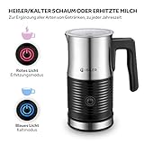 ISILER Milchaufschäumer, 500W Automatischer Milk Frother zur Zubereitung von Heiß- und Kaltschaum oder Warmmilch für Kaffee/Cappuccino/Latte/Espresso - 3
