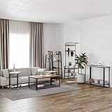 VASAGLE Beistelltisch im Industrie-Design, mobiler Kaffeetisch, Wohnzimmertisch, Sofatisch auf Rollen, stabil, mit Metallgestell, einfach zu montieren, Vintage LNT50X - 7