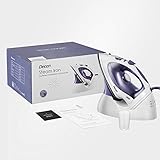 Decen Dampfbügeleisen, Abnehmbares Bügeleisen ohne Schnur(TropfStopp-System, 2000W, 1000g Dampfstoß, kratzfesten Keramik-Bügelsohle) Lila/Weiß - 9