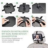 TOPELEK Rücksitzspiegel, Spiegel Auto Baby, Rückspiegel Baby Autospiegel Shatterproof Car Rückspiegel kompatibel mit meisten Auto drehbar doppelriemen, 360° schwenkbar für Baby Kinderbeobachtung. - 4