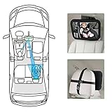 TOPELEK Rücksitzspiegel, Spiegel Auto Baby, Rückspiegel Baby Autospiegel Shatterproof Car Rückspiegel kompatibel mit meisten Auto drehbar doppelriemen, 360° schwenkbar für Baby Kinderbeobachtung. - 5