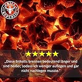 Grill Republic Kokos Briketts Grillbriketts Kokoskohlen für Den Kugel- und Standgrill | Nachhaltig, Hoher Heizwert und 3X Längere Brenndauer | 17kg - 4