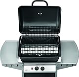 Clatronic GG 3590 Gasgrill 2 Brenner, 2 Heizzonen für individuelle Temperatursteuerung, stufenlose Temperatureinstellung, herausnehmbarer Fettauffangbehälter, Temperaturanzeige - 2