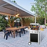 ProfiCook PC-GG 1128 Gasgrill 2 Edelstahlbrenner, 2 Heizzonen für individuelle Temperatursteuerung, stufenlose Temperatureinstellung, Edelstahlfront und -haube, klappbare Seitentische - 5