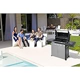Campingaz Gasgrill/Grillwagen 4 Series Classic LS G, mit vier Edelstahlbrennern, Deckel-Thermometer, Seitenkocher, InstaClean System - 3