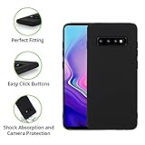Liamoo Hülle kompatibel mit Samsung Galaxy S10 vollfarbige TPU Schutzhülle - Case - flexibel Schutz Cover in Schwarz - 2