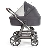 Universal Insektenschutz/Mückennetz für Kinderwagen & Buggy | idealer Schutz vor Wespen & Stechmücken dank feinem Netzgewebe | PREMIUM QUALITÄT: reißfest & waschbar | Grau, Schwarz - 2