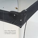 Universal Insektenschutz/Mückennetz für Kinderwagen & Buggy | idealer Schutz vor Wespen & Stechmücken dank feinem Netzgewebe | PREMIUM QUALITÄT: reißfest & waschbar | Grau, Schwarz - 7