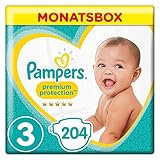 Pampers Premium Protection Größe 3, 6–10 kg, 204 Windeln, Monatsbox - 7