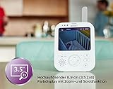 Philips AVENT SCD843/26 Video-Babyphone, 3,5 Zoll Farbdisplay, Eco-Mode, Gegensprechfunktion, Nachtlicht, weiß-grau - 3
