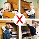 Dokon Baby Sicherheit Magnetisches Schrankschloss, die unsichtbare Kindersicherung für Schranktür und Schubladen, ohne Bohren und Schrauben (10 Schlösser + 2 Schlüssel) - 7