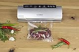 CASO VC10 Vakuumierer - Testsieger bei Stiftung Warentest - Vakuumiergerät, Lebensmittel bleiben vakuumiert bis zu 8x länger frisch - ganz natürlich ohne Konservierungsstoffe, 30cm lange und stabile Schweißnaht, inkl. 10 gratis Profi-Folienbeutel - 3