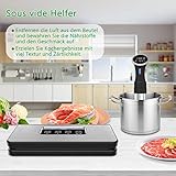 Vakuumiergerät,toyuugo Vakuumierer Folienschweißgerät für Trockene und Feuchte Lebensmittel mit 10 gratis Folienbeutel und Vakuum-Schlauch, silbrig - 5