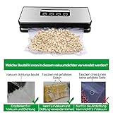 Vakuumiergerät,toyuugo Vakuumierer Folienschweißgerät für Trockene und Feuchte Lebensmittel mit 10 gratis Folienbeutel und Vakuum-Schlauch, silbrig - 7
