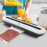White Dolphin Vakuumierer - Vakuumiergert Automatische Lebensmittel Versiegelung Lebensmittel Bleiben Frisch mit 10 Extra Vakuum-Beutel für die Konservierung von Lebensmitteln - 9