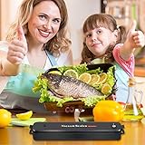 Vakuumiergerät Mini automatische Folienschweißgeräte  mit 30 gratis Taschen  Lebensmittel bleiben bis zu 8x länger frisch natürliche Aufbewahrung ohne Konservierungsstoffe schwarz - 8