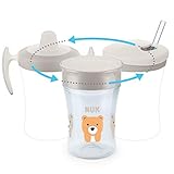 NUK 3-in-1 Trinklern-Set, mit Trainer Cup Trinkbecher Baby, Magic Cup 360° Trinklernbecher und Action Cup Trinklernflasche, 6+ Monate, 230ml, BPA-frei - 2
