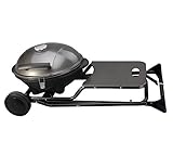 SUNTEC elektrischer Standgrill BBQ-9493 [Auch als Tischgrill geeignet, abnehmbare Haube mit Temperaturanzeige, Ablagetablett, 46x35 cm Grillplatte, Standfuß mit Rädern, max. 1600 Watt] - 4