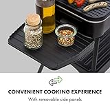 Klarstein Porterhouse Elektrogrill • 2200 Watt • Easy Grill Concept • abnehmbare Seitenteile • Antihaft-Grillfläche • Stauraum • Windschutz • stufenloser Heizregler • Fettauffangschale • schwarz - 3
