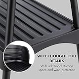 Klarstein Porterhouse Elektrogrill • 2200 Watt • Easy Grill Concept • abnehmbare Seitenteile • Antihaft-Grillfläche • Stauraum • Windschutz • stufenloser Heizregler • Fettauffangschale • schwarz - 5