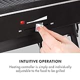 Klarstein Porterhouse Elektrogrill • 2200 Watt • Easy Grill Concept • abnehmbare Seitenteile • Antihaft-Grillfläche • Stauraum • Windschutz • stufenloser Heizregler • Fettauffangschale • schwarz - 7