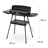 Klarstein Porterhouse Elektrogrill • 2200 Watt • Easy Grill Concept • abnehmbare Seitenteile • Antihaft-Grillfläche • Stauraum • Windschutz • stufenloser Heizregler • Fettauffangschale • schwarz - 9
