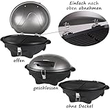 TZS First Austria - elektrischer Standgrill in 3 min heiß, Kugelgrill, Tischgrill, Standgrill mit Deckel, Ablagefläche, elektro outdoor Grill mit Haube Elektrogrill mit Standfuss | klappbar mit Rollen - 3