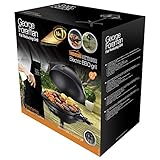 George Foreman 22460-56 Stand- & Tischgrill 2-in-1, Universal-Grill für Innen- und Außennutzung, Ø 44,5cm, außenliegendes Thermometer, 2400 Watt, schwarz - 2