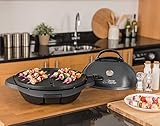 George Foreman 22460-56 Stand- & Tischgrill 2-in-1, Universal-Grill für Innen- und Außennutzung, Ø 44,5cm, außenliegendes Thermometer, 2400 Watt, schwarz - 6