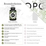 OPC Traubenkernextrakt - 240 Kapseln. Höchster OPC Gehalt nach HPLC - Premium: aus französischen Weintrauben. 860mg Extrakt mit 600mg OPC je Tagesdosis. Laborgeprüft, vegan, hergestellt in Deutschland - 2