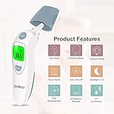 SVMUU Fieberthermometer Stirnthermometer Ohrthermometer, Infrarot Thermometer für Babys, Erwachsene und Objekte，1 Sekunde Messzeit, Speicherfunktion, Hochtemperaturalarm genehmigt (CE) / ROHS/FDA - 2