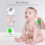 SVMUU Fieberthermometer Stirnthermometer Ohrthermometer, Infrarot Thermometer für Babys, Erwachsene und Objekte，1 Sekunde Messzeit, Speicherfunktion, Hochtemperaturalarm genehmigt (CE) / ROHS/FDA - 3