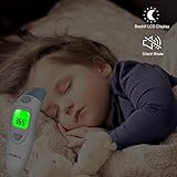SVMUU Fieberthermometer Stirnthermometer Ohrthermometer, Infrarot Thermometer für Babys, Erwachsene und Objekte，1 Sekunde Messzeit, Speicherfunktion, Hochtemperaturalarm genehmigt (CE) / ROHS/FDA - 7