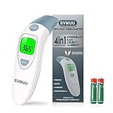 SVMUU Fieberthermometer Stirnthermometer Ohrthermometer, Infrarot Thermometer für Babys, Erwachsene und Objekte，1 Sekunde Messzeit, Speicherfunktion, Hochtemperaturalarm genehmigt (CE) / ROHS/FDA - 9