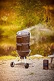 RÖSLE Smoker No. 1 F50-S, Stahl schwarz, 69 x 68 x 136 cm, als Kohlegrill verwendbar, Deckelscharnier, integrierter Wasserbehälter (7 l) für gleichbleibende Temperatur - 4