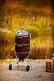 RÖSLE Smoker No. 1 F50-S, Stahl schwarz, 69 x 68 x 136 cm, als Kohlegrill verwendbar, Deckelscharnier, integrierter Wasserbehälter (7 l) für gleichbleibende Temperatur - 5