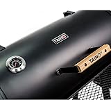 TAINO Chief 130 XXL Smoker 130kg BBQ GRILLWAGEN Holzkohle Grillkamin 3,5 mm Stahl Profi-QUALITÄT Räucherofen (130 kg Smoker) - 6