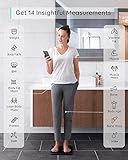 eufy Smart Scale P1, Smarte Personenwaage mit Bluetooth, Große LED-Anzeige, 14 Messwerte, Misst Gewicht/Körperfett/BMI/Körperzusammensetzung, Oberfläche aus Hartglas, lbs/kg - 5