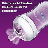 Philips Avent Natural Flaschenset SCD301/02 für Neugeborene (125 und 260 ml, 4 zusätzliche Sauger 6m+) 0m+, transparent, 4 Flaschen - 4