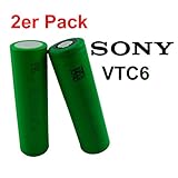 Murata VTC6 Akku - US18650VTC6-3120mAh - 30A -Batterie Flat top, Menge:2 Stück - 2